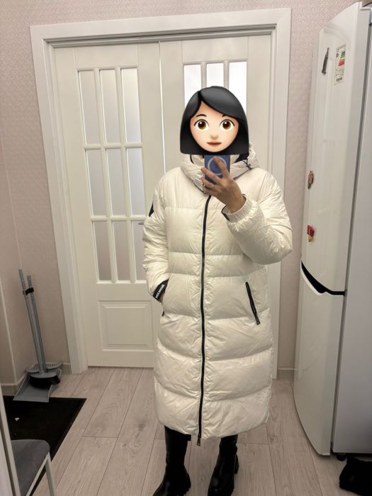 Белоснежный пуховик под Moncler р. 42-44
