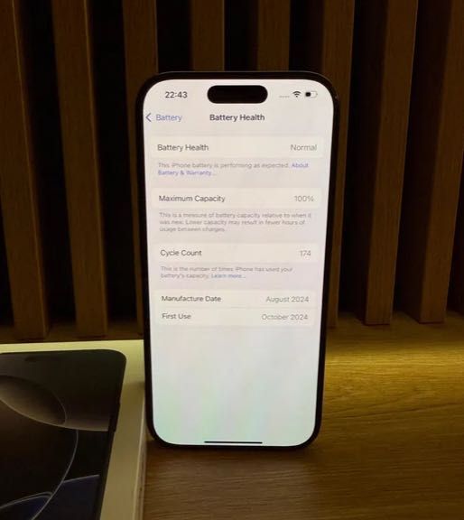 iPhone 16 Pro 128 GB Black Titanium (без забележка)