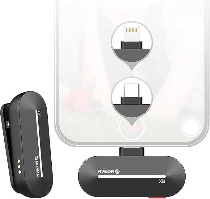 Безжичен микрофон с шумопотискане за смартфон, iPhone, таблет , лаптоп