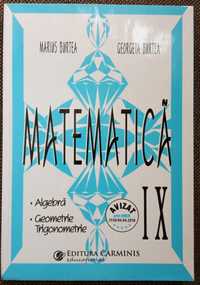 Culegere matematica clasa IX, Editura Carminis
