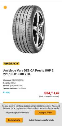 Set anvelope vara DEBICA UHP 2  225 35 19 noi