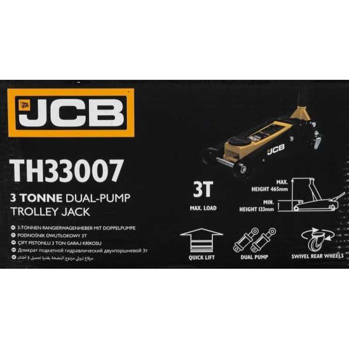 КРИК 3 тона КРОКОДИЛ, 133-465 мм JCB TH33007 с 2 помпи