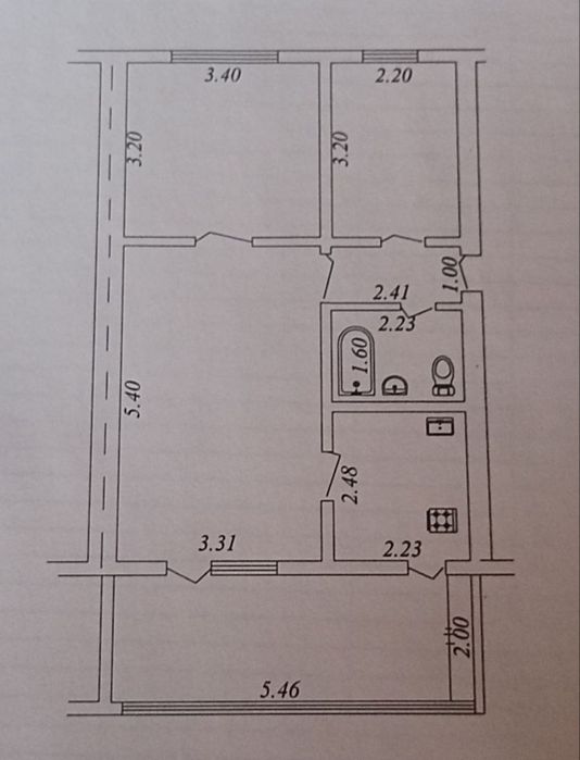 3х ком квартира на массиве ЯЛАНГАЧ.