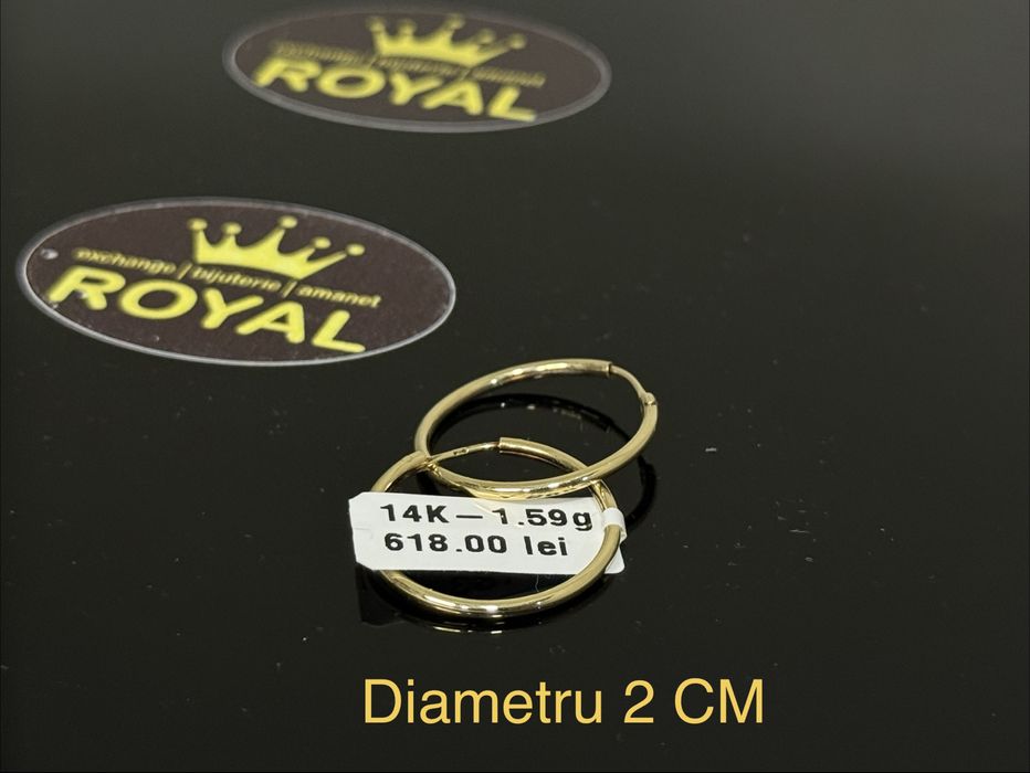 Bijuteria ROYAL : Cercei AUR 14K / 1.59 GR