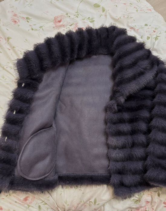 Экошуба черно-фиолетовая