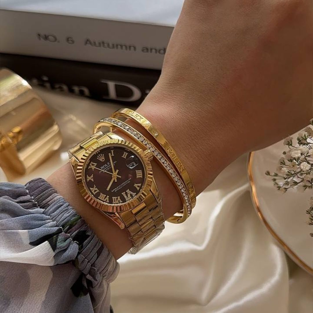 Люксовый набор , женские часы Ролекс, на подарок