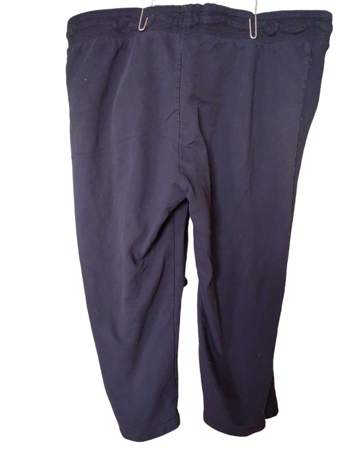Дамски 3/4 панталон с връзки LC Waikiki, 100% памук, Черни, 3XL
