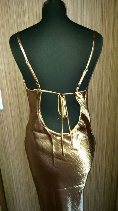 Rochie lunga ocazie, aurie