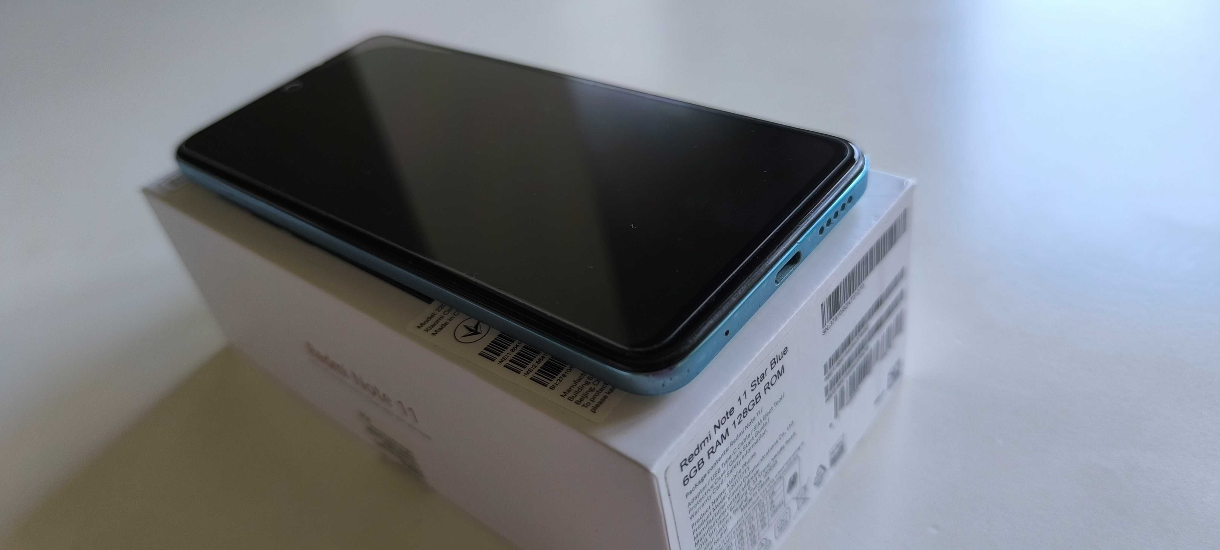Xiaomi Redmi Note 11 Star blue RAM 6GB/128GB пълен комплект + подарък!