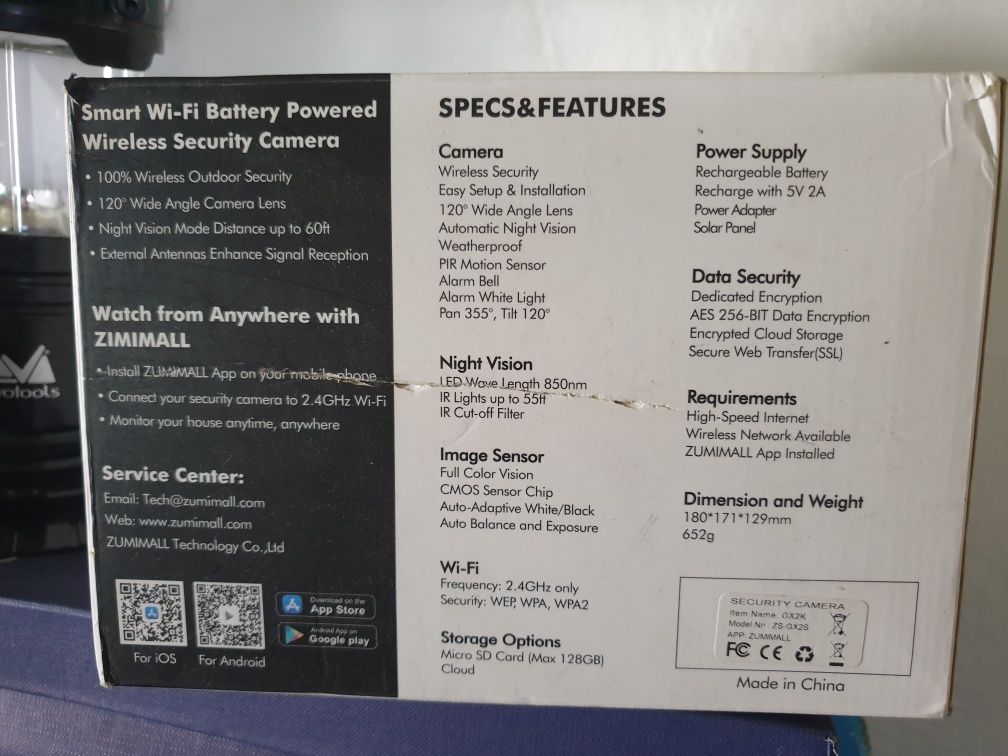 Camera profesionala de supraveghere, ZUMIMALL GX2K