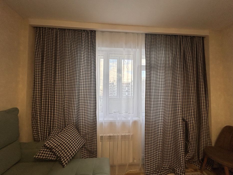 Шторы.  Гусиная лапка. Блэкаут