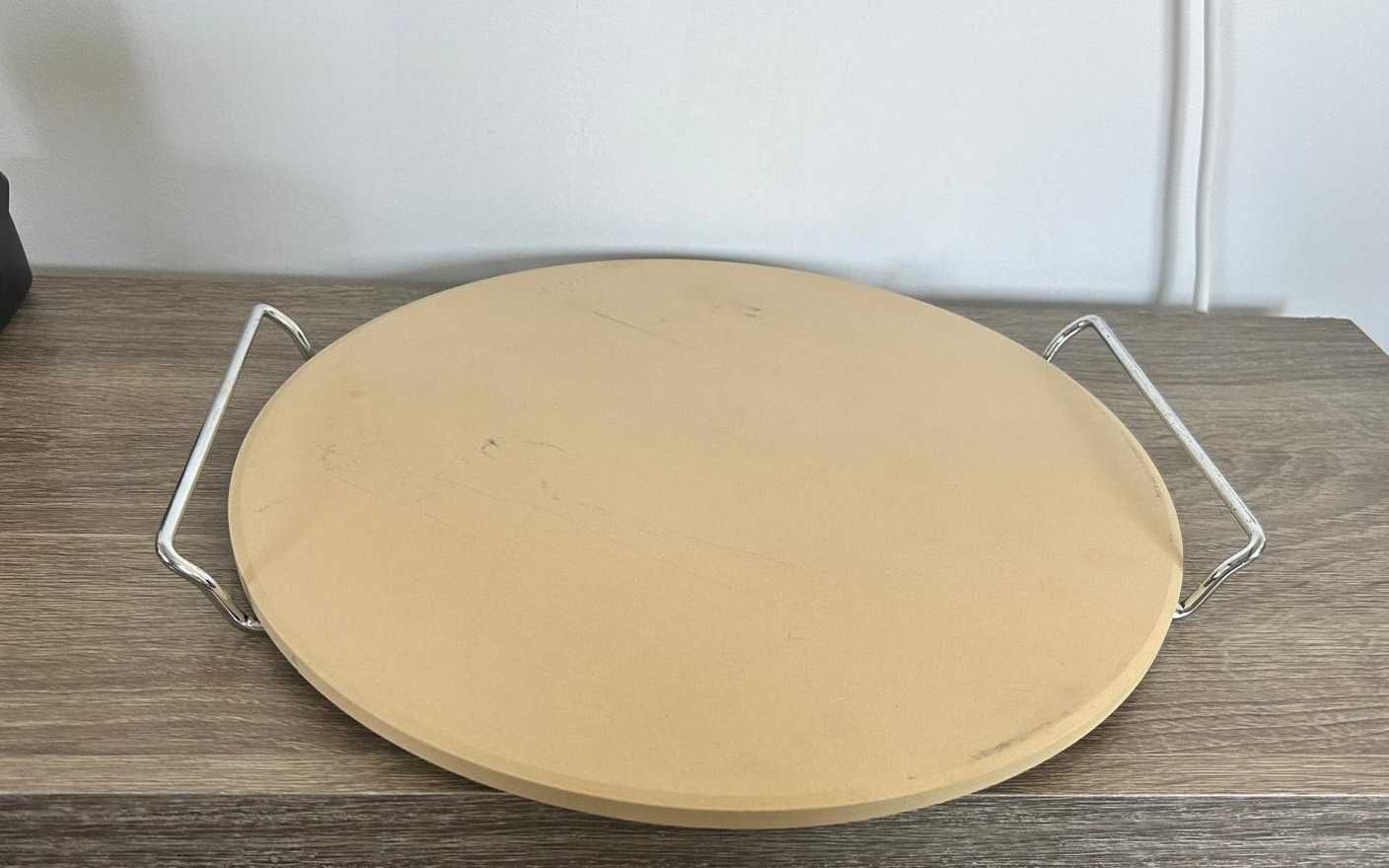 Piatra pentru copt pizza cu suport metalic, 33 cm