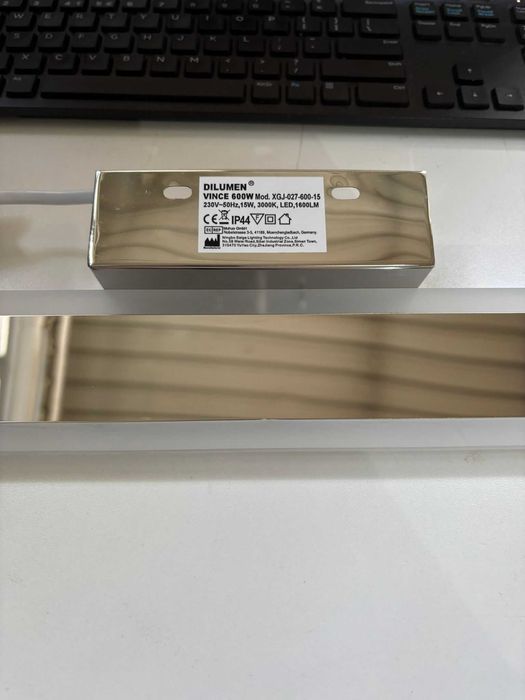 Lampa LED baie DILUMEN 60 cm, 5W, 6000K, lumina rece, IP44