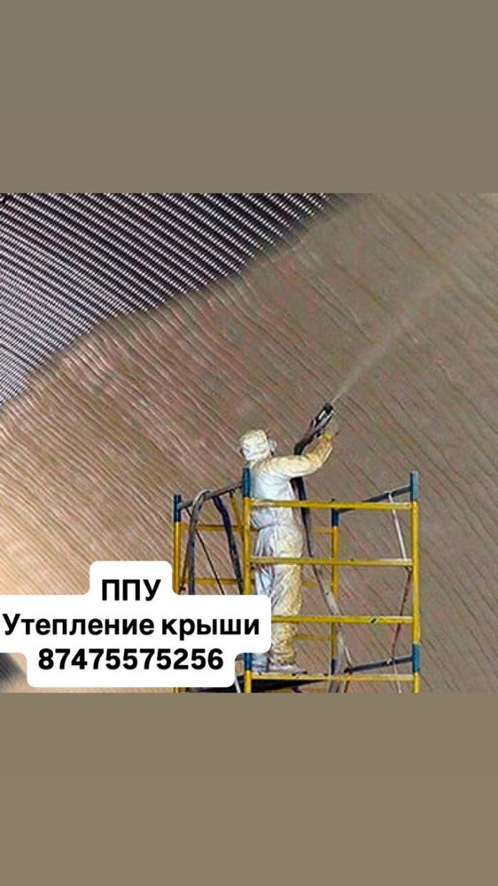 Утепление крыши ППУ с выездом