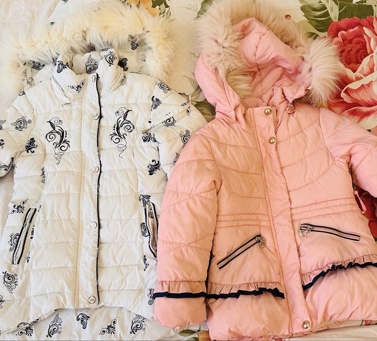 Qizlar uchun kurtka,palto,куртка пальто,pushti va oq rang bor,3,4,5 y