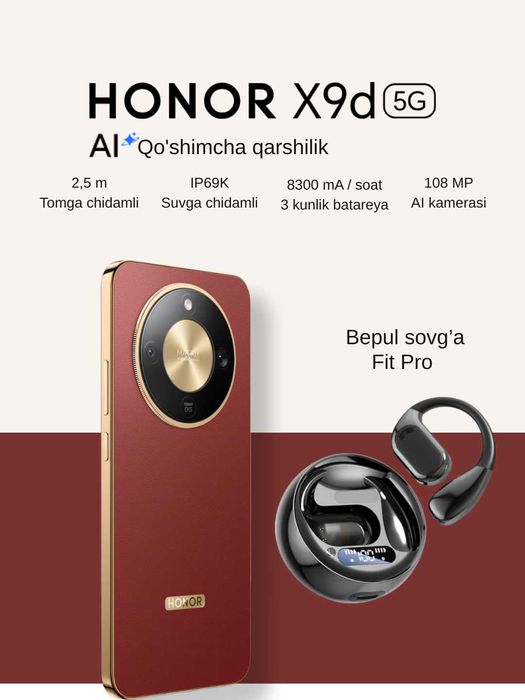 Smartfon Honor x9d Yangi Madel , Suv ostida fato va video olish IPX69