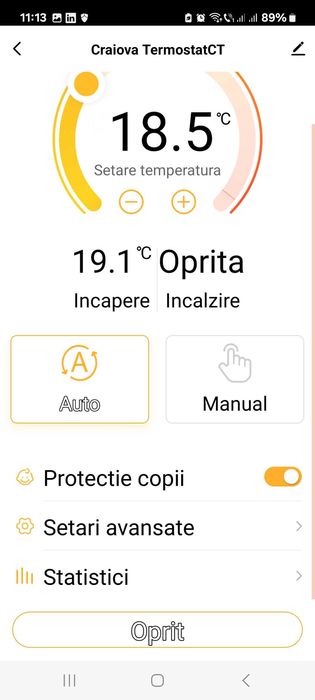 Termometru -Termostat fara fir app Tuya