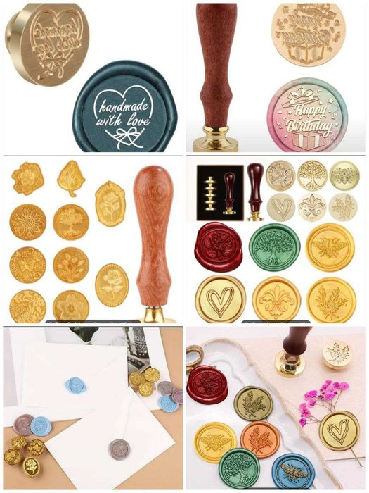 Печати для сургуча комплект 22 шт