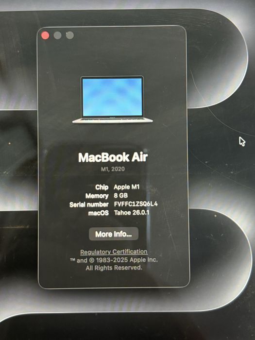 Macbook air m1 256/8 gb