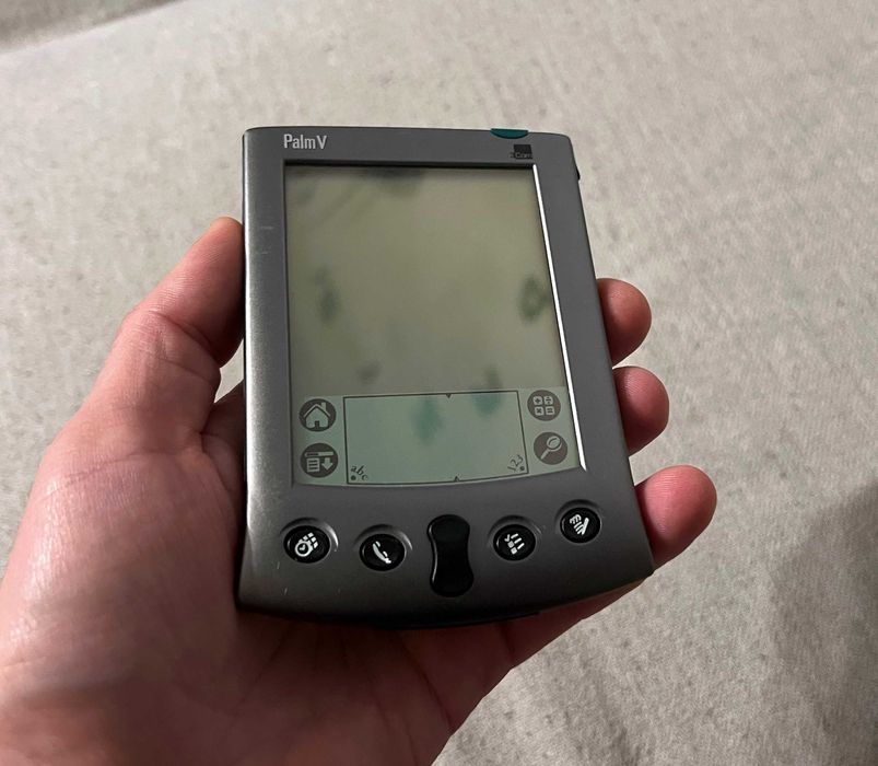 Palm V 3Com PDA original an 1999 cu stylus, colectie retro