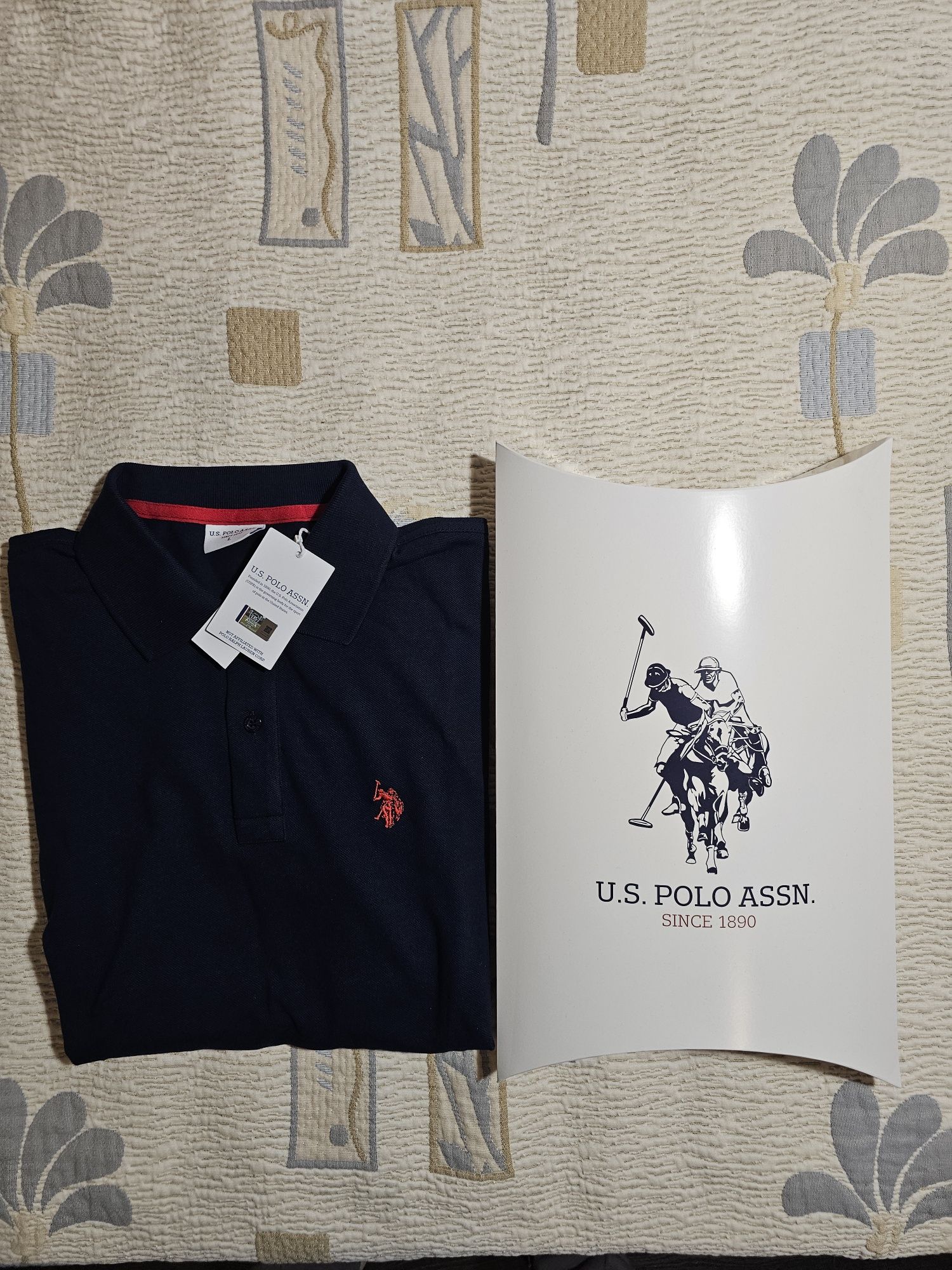 U.S. Polo мъжка оригинална тениска с яка