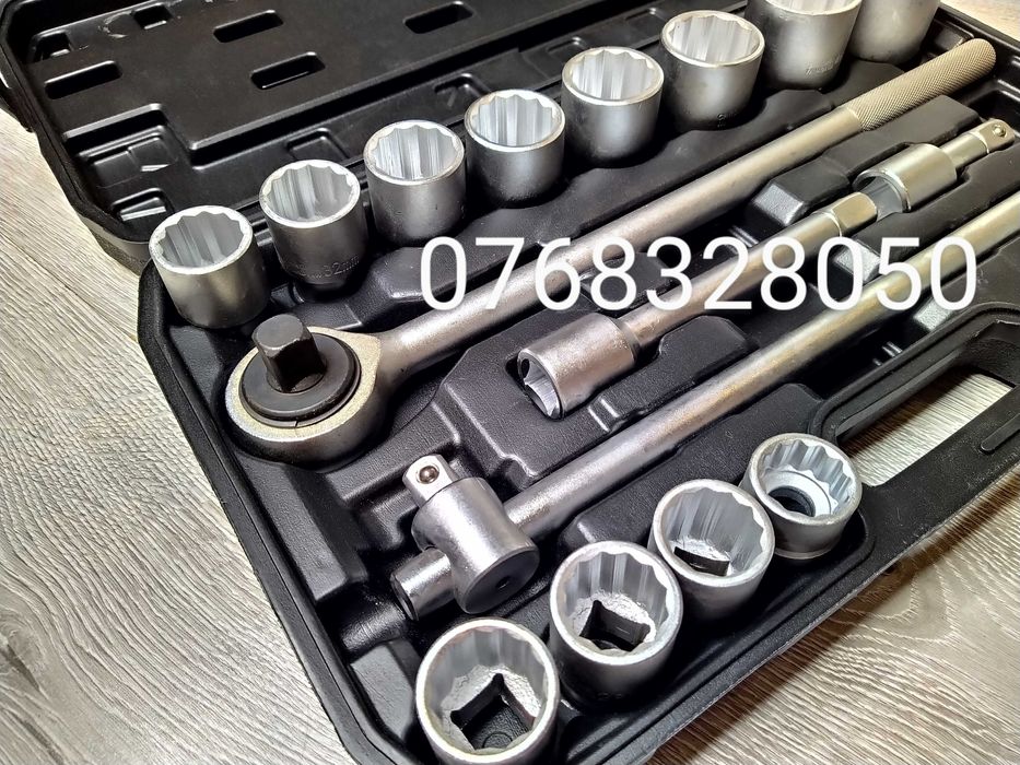 Set 21 chei tubulare Profesionale Boxer 12 puncte 3/4" 19-50mm