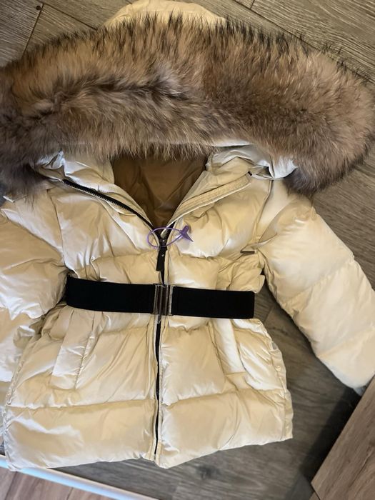 Зимно яке с пълнеж гъши пух яка от лисица намалено