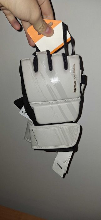 Semi manusi de box cardio pentru adulti 100 gri deschis