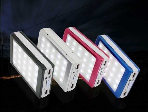 Lanterna si Baterie solara Power Bank 20.000 mAh, Lampa UV