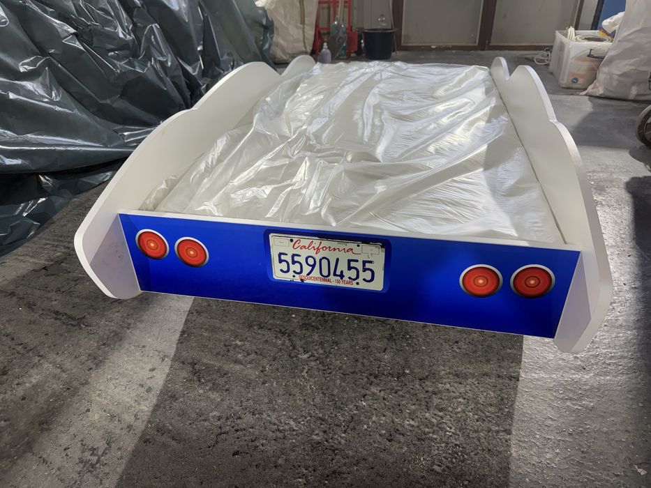 Pat copii cu model masina corvette 160x80