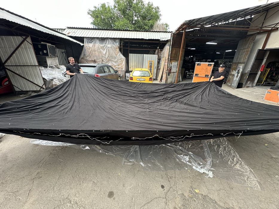 Полотно звездное небо ткань шоу свет черное