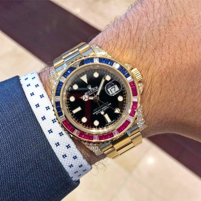 Rolex GMT Master Rainbow / ceas de mana cu diamante AUTOMATIC