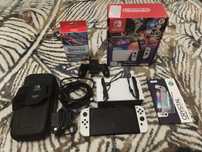 Nintendo Switch Oled, 2 folii, husa, garanție, cont Nintendo 2026