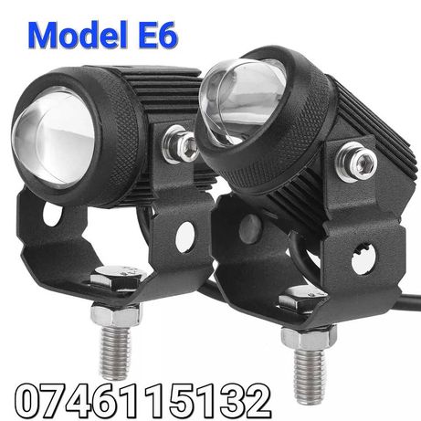 Proiector-Proiectoare LED-Bicolor-Galben-ALB-Atv Moto Motocicleta- E6