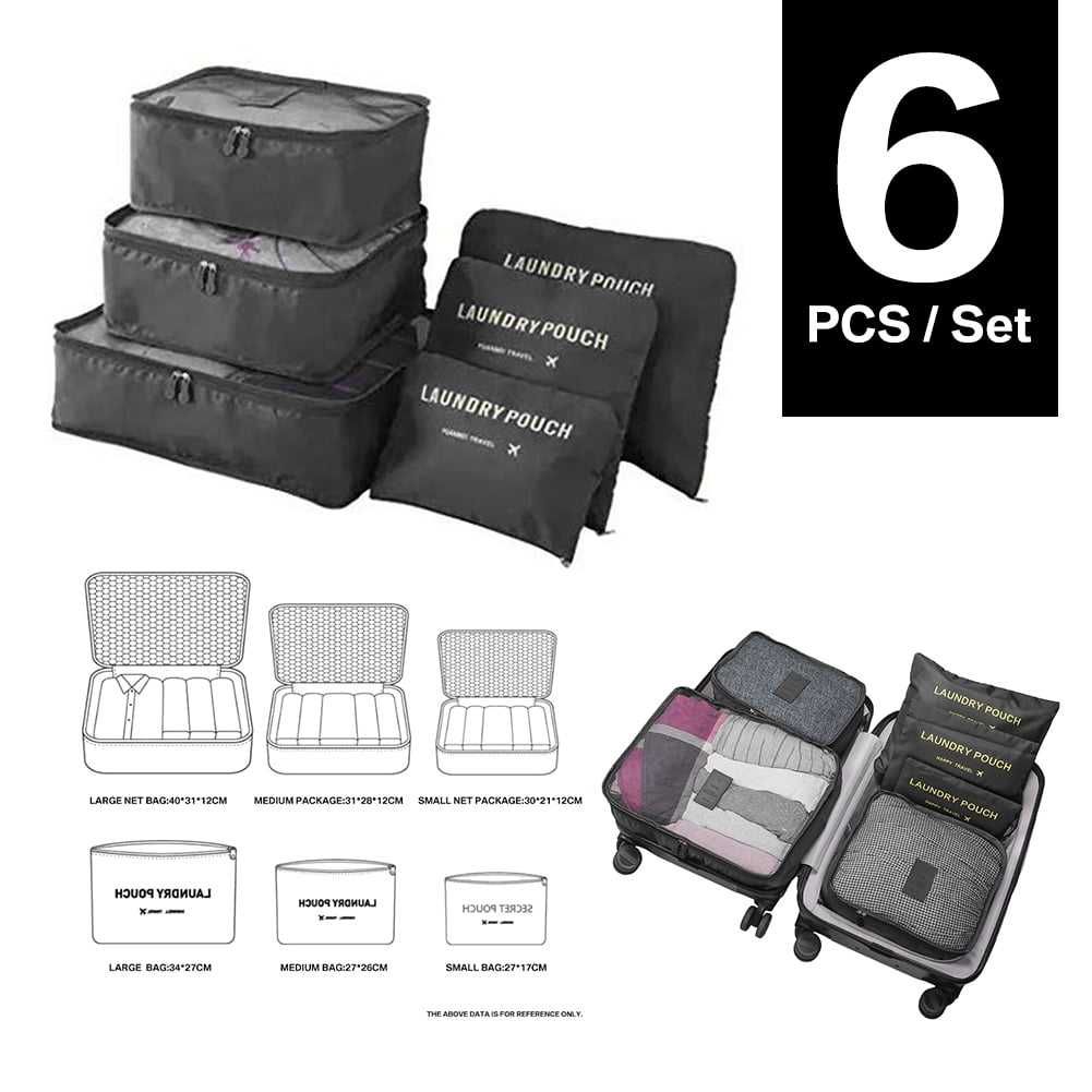 Set 6 genti organizatoare de calatorie pentru depozitare haine valiza