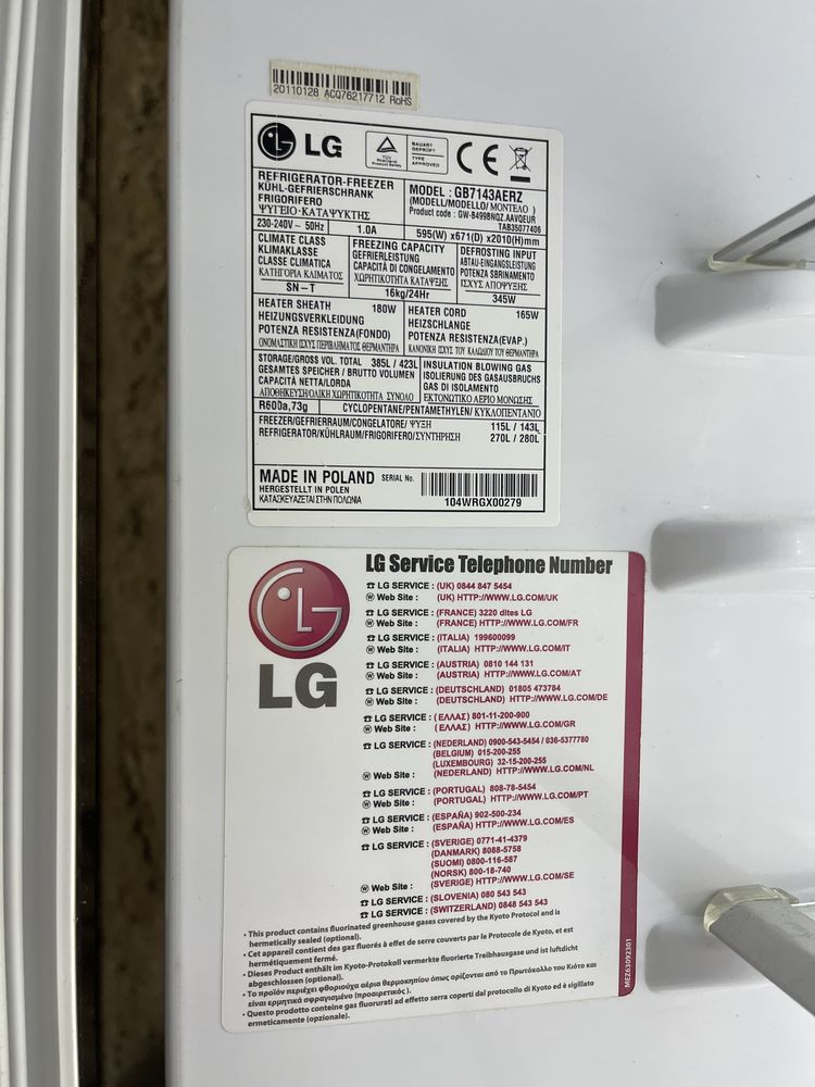 frigider inox lg inverter. pierde freon