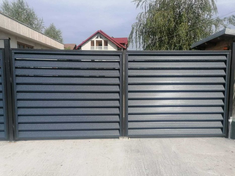 Panouri pentru gard tip jaluzea/ sipca metalica 0.60 mm dublu vopsita