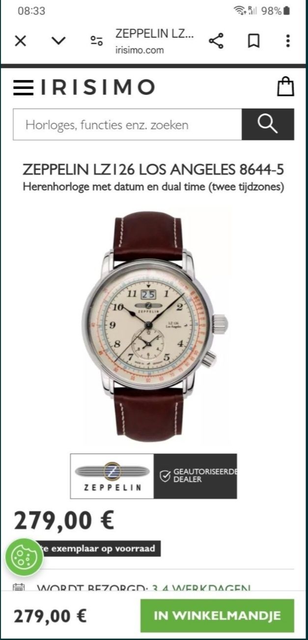 Vind ceas Zeppelin nou , model Los Angeles  LZ126 . Preț 1100 lei