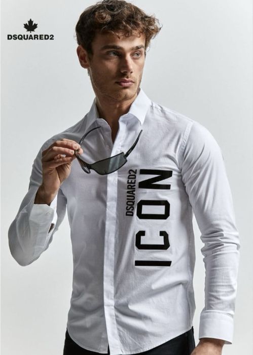Camasa Barbatj Dsquared Alb & Negru!