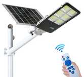Lampa solara stradala JORTAN 200w 300w cu suport metalic/stalp senzor