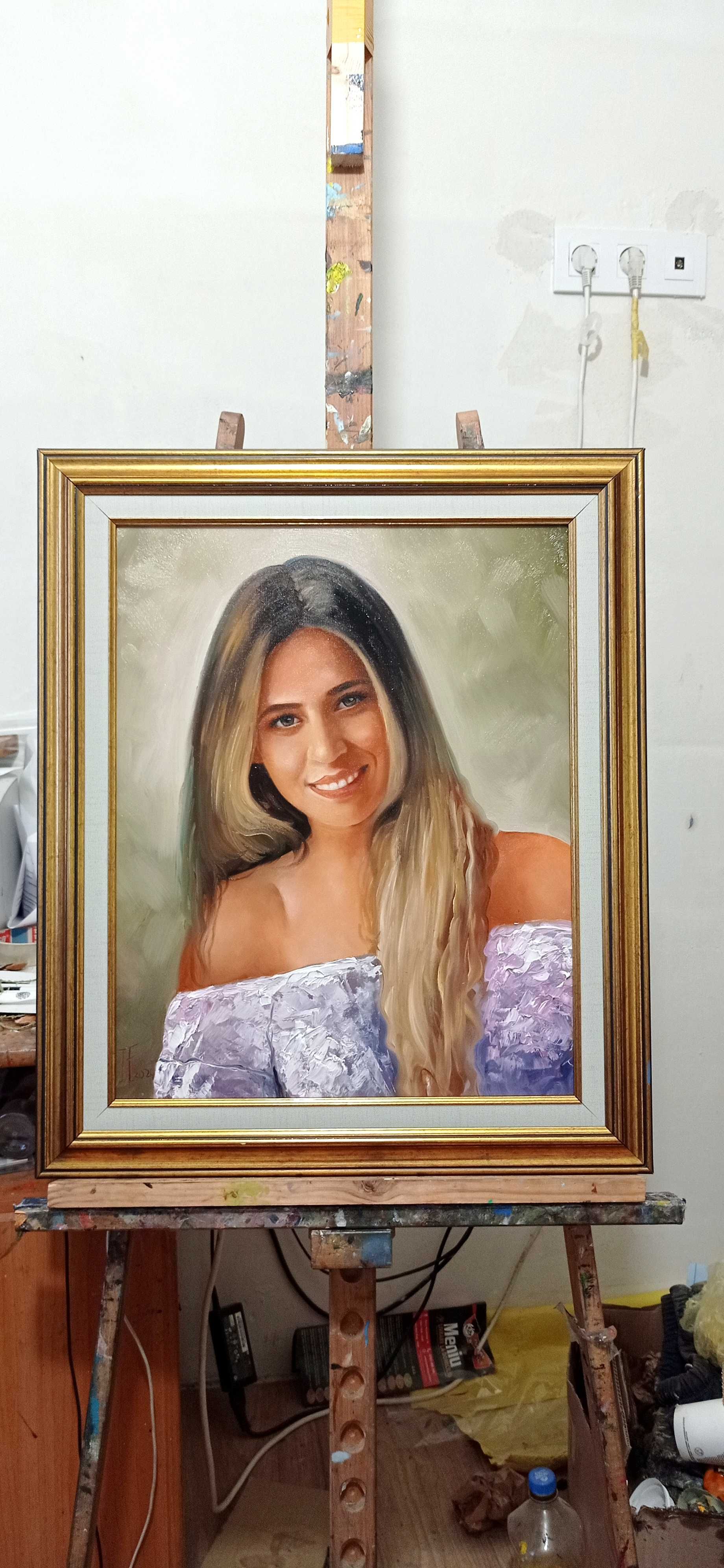 Caricaturi pictate la comanda(nu digitale) portret pictat ulei pinza