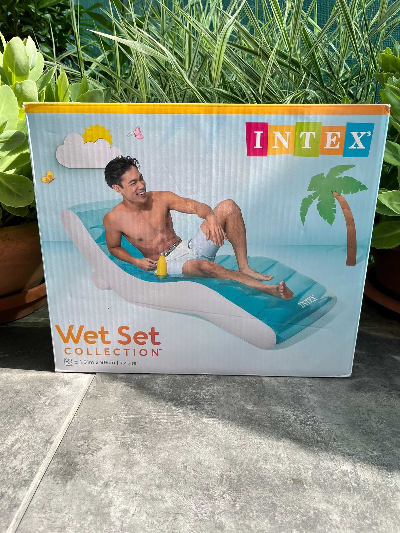 Sezlong gonflabil Intex vinil 1,91X0.99 m, Confort piscina/strand OLX