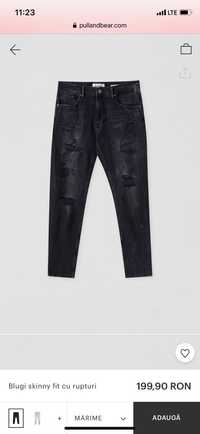 Blugi skinny fit Pull and Bear marime 40