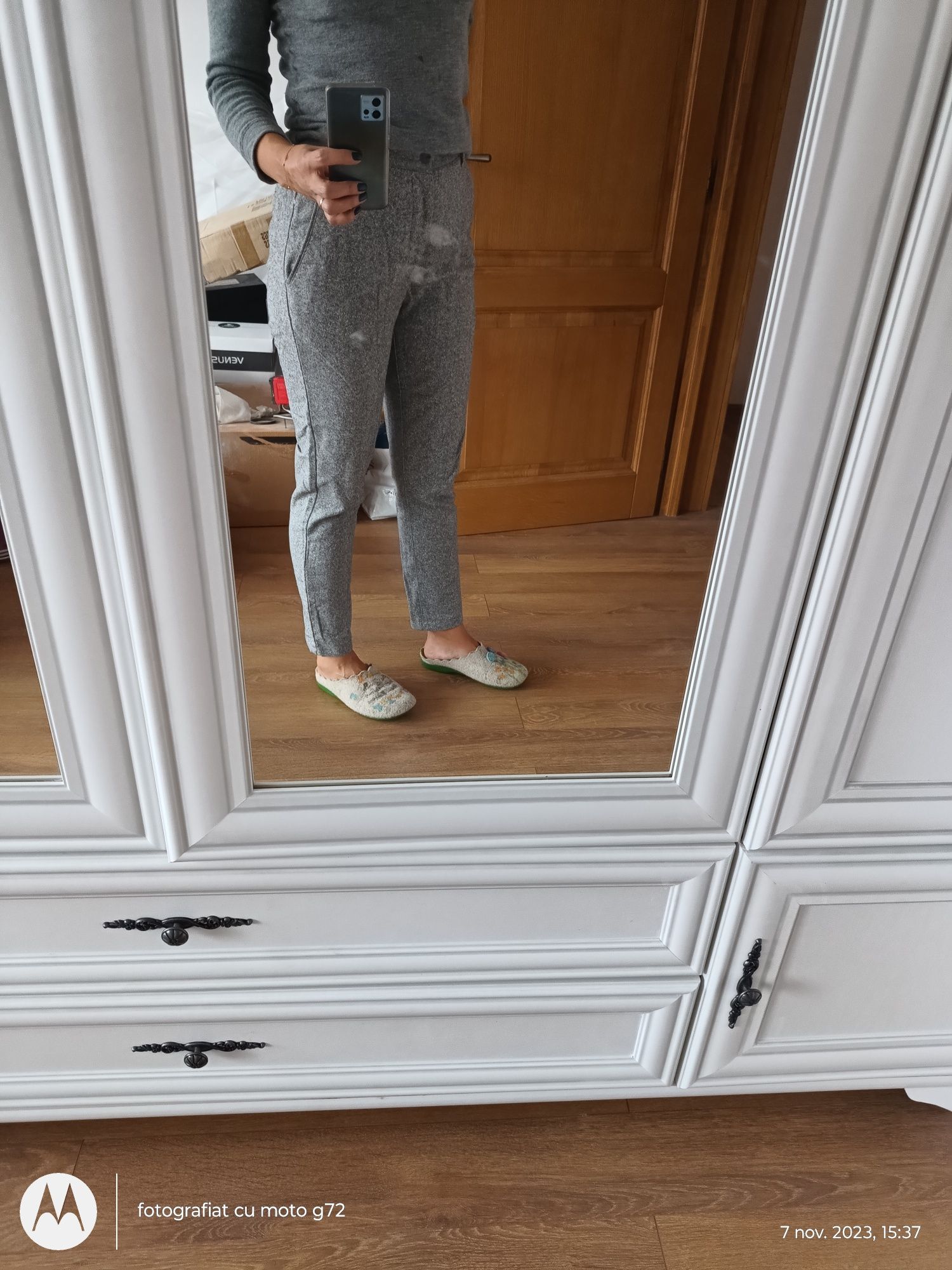 Pantaloni Zara lână S-M