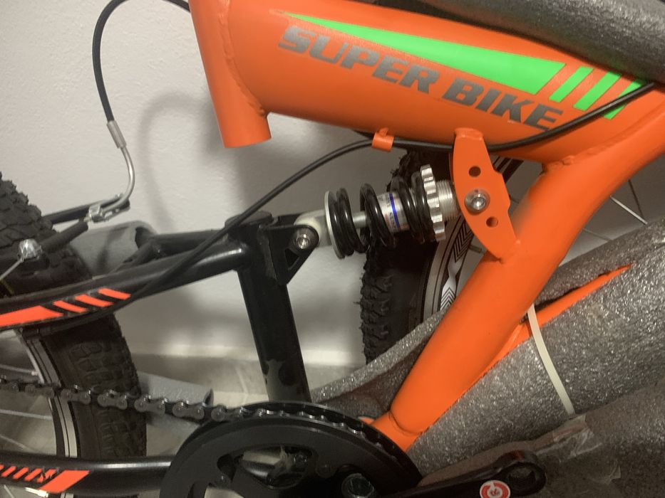 Bicicleta MTB-FS Rich Alpin R2049A 20", Verde/Albastru/Portocaliu