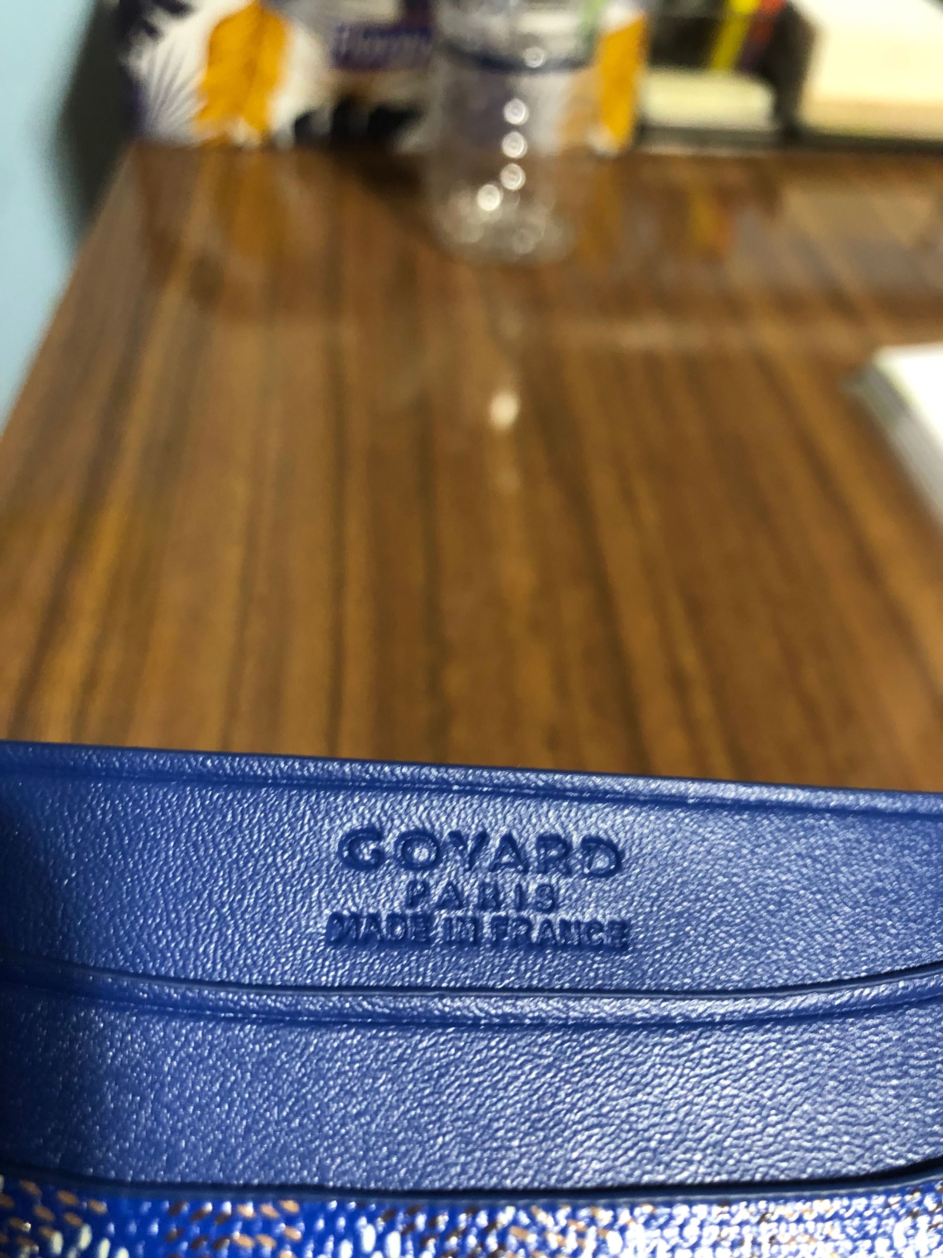 Goyard card holder чисто нов