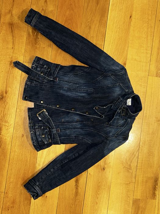 y2k дънково яке с колан