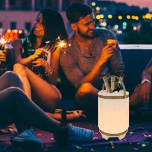 Светеща Led шампаниера RGB Bluetooth speaker охладител за вино напитки