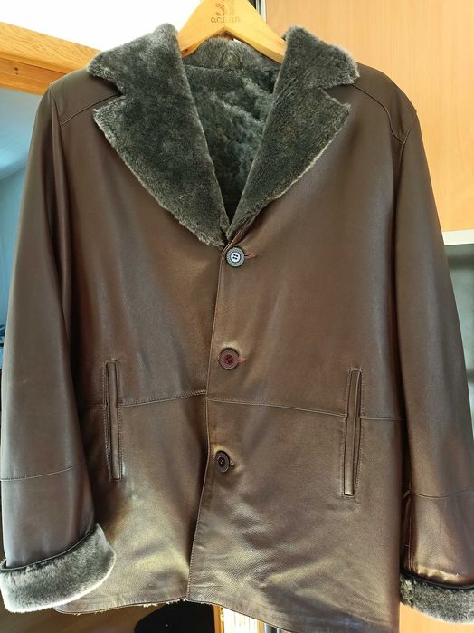 Cojoc bărbătesc, piele exterior și blană naturală interior