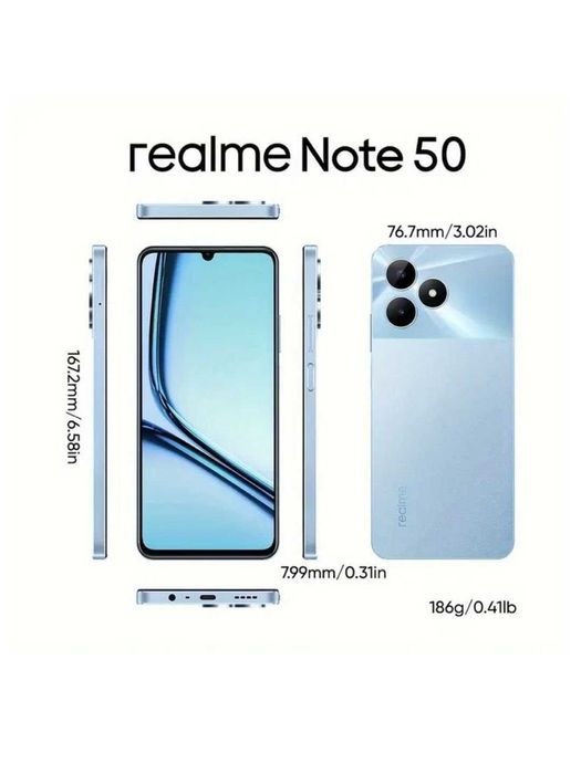 Realme note 50 4/128GB imeika utgan, Telefonlar yangi, Телефоны новые